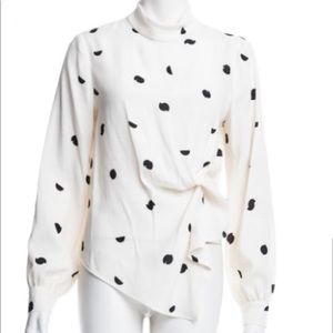 ASTR THE LABEL Viscose polka dot blouse